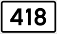 County Road 418 Schild