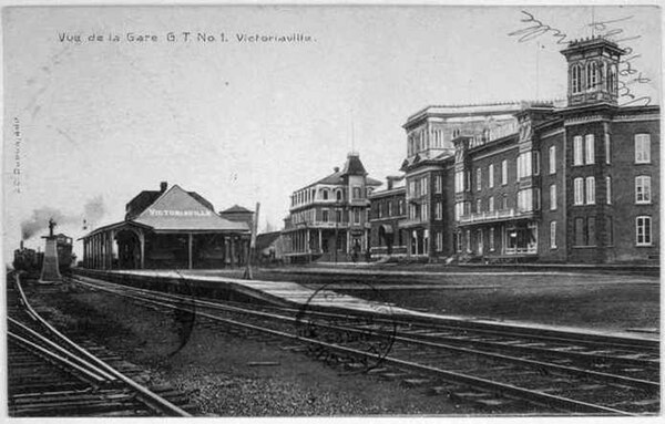 Victoriaville railway station in 1909