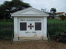 A World War I memorial in Iringa, Tanzania German WW1 Memorial in Iringa.jpg