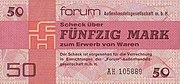 50-Mark-Forumscheck (Vorderseite)