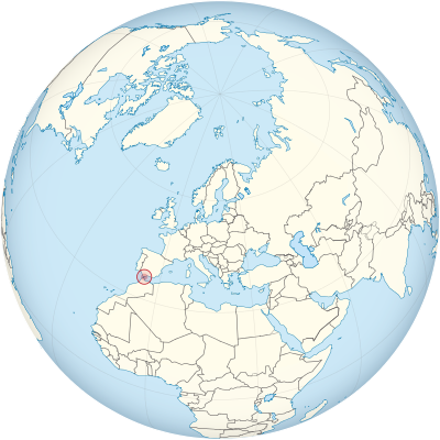 Gibraltar on the globe (Europe centered).svg