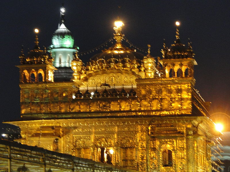 File:Golden Temple Amritsar at Night time.JPG