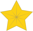 File:Golden star, medal style.svg