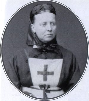 Grand Duchess Alexandra Petrovna of Russia in her nurse uniform. 1870s Grand Duchess Alexandra Petrovna of Russia in her nurse uniform.jpg