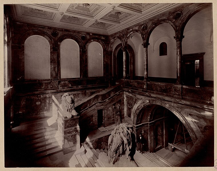 File:Grand staircase, construction of the McKim Building, by McKim, Mead & White, c. 1890-1895, from the Digital Commonwealth - commonwealth tb09jv868.jpg