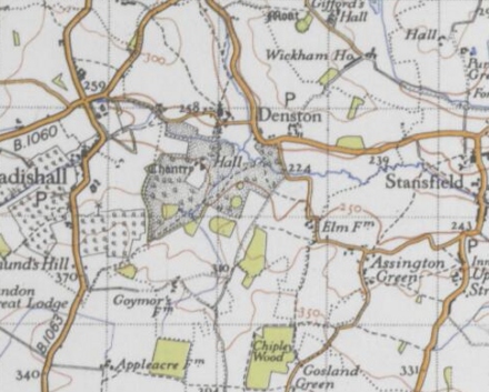 Great Britain 20th-century map of Denston. Great Britain 20th Century map of Denston..PNG