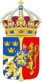 Greater coat of arms of Queen Louise of Sweden.svg