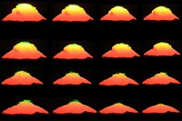 Green rim and green flashes of the setting Sun Green rim and green flashes in SF.jpg