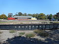 The other side of the turntable has the name and founding year of the Village of Greenport.