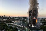 Thumbnail for File:Grenfell Tower fire (wider view) (cropped).jpg