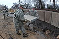 HESCO barriers being used for flood protection