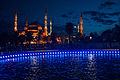 Hagia Sophia at night. Istanbul, Turkey, Southeastern Europe.