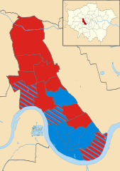 Hammersmith and Fulham 2002 results map