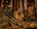 Hans Hoffmann, Liebre en el bosque, 62 x 78,2 cm, óleo sobre lienzo, Los Ángeles, Getty Museum