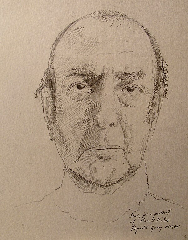 Study of Pinter by Reginald Gray, 2007. (New Statesman, 12 January 2009)