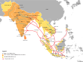 Image 40Hinduism expansion in Asia, from its heartland in Indian Subcontinent, to the rest of Asia, especially Southeast Asia, started circa 1st century marked with the establishment of early Hindu settlements and polities in Southeast Asia. (from History of Asia)