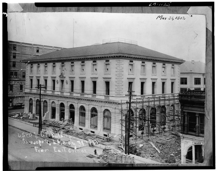 File:Historic American Buildings Survey Unknown Photographer May 31, 1912 CONSTRUCTION OF BUILDING, 1912, FROM EAST CORNER From the Collection of Alex Campbell, Jr. Photocopy by Thurman HABS LA,9-SHREV,1-9.tif