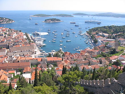 Another view of the town of Hvar and the harbour