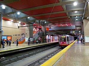 Inbound T Third train at Church station, September 2017.JPG