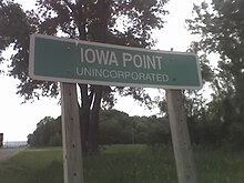 Iowa Point sign located on K-7 Iowa Point sign.jpg