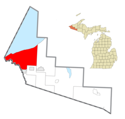Location within Gogebic County