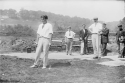 A 1905 golf match with Isaac Mackie (right) at Fox Hills Golf Club, Staten Island, NY Isaac Mackie, 1905 match at Fox Hills vs. Walter Clark.PNG