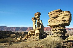 Steinformationen im Naturreservat Ischigualasto