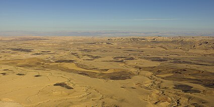 Aerial view of Makhtesh Ramon.