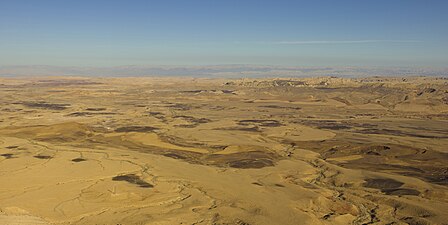 Aerial view of Makhtesh Ramon
