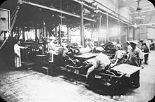 View of the production floor, Jacob's Ireland factory, 1910 Jacob's biscuit factory (19137953022).jpg