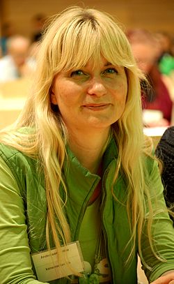 Janina Andersson Vihreiden puoluekokouksessa 2007.