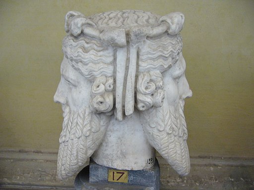 Statue of Janus, the Roman god of beginnings and transitions.