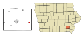 Jefferson County Iowa Incorporated and Unincorporated areas Lockridge Highlighted.svg