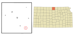 Jewell County Kansas Incorporated and Unincorporated areas Randall Highlighted.svg