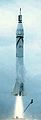 Juno I Rakete (auf Basis der Redstone-Rakete) beim Start des amerikanischen Satelliten Explorer 2 (1958)