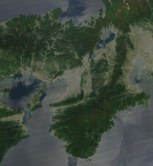 Kansai region, satellite photo Kansai Region Japan 2003.png