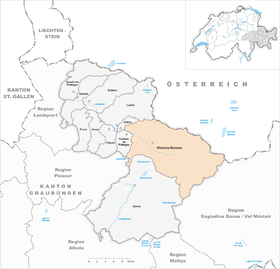Map of Klosters-Serneus