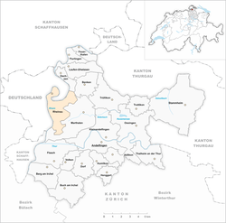莱茵瑙在安德尔芬根区的位置