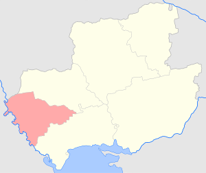 Distrito de Tiraspol en el mapa