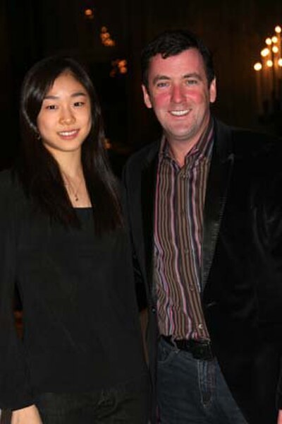 Kim and her coach, Brian Orser, in 2007