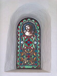 Ältester Kirchenteil, Fenster mit Namen und Jahr