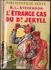 Couverture de L'Étrange cas du dr Jekyll de Stevenson paru dans la Bibliothèque verte des éditions Hachette