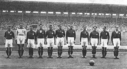 L'équipe de Suisse vice-championne olympique en 1924.