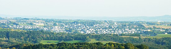 Le Faou : vue panoramique depuis la route Rosnoën-Quimerc'h.