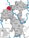 Lage der Gemeinde Leinach im Landkreis Würzburg