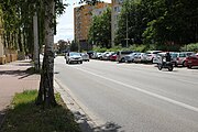 Čeština: Lidická třída v Českých Budějovicích. Ulice má název podle obce Lidice, které byly vyhlazeně za heydrichiády nacisty. English: Lidická street, České Budějovice, South Bohemia, Czechia.