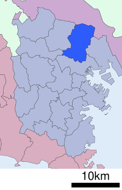 Location of Kohoku ward Yokohama city Kanagawa prefecture Japan.svg