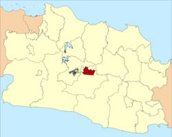 Lokasi Kota Bandung di Pulau Jawa
