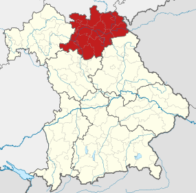 Locator map RB Oberfranken in Bavaria.svg