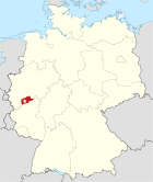 Carte de l'Allemagne, position du district de Rhein-Sieg en surbrillance